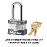 Master Lock Outdoor Keyed Padlock, Silver