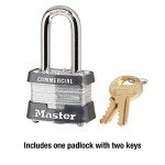 Master Lock Outdoor Keyed Padlock, Silver