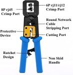 RJ45 Crimping Tool Set with Connectors and Tester