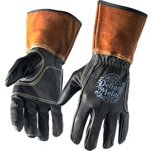 Defiant Premium Black Goatskin TIG Welding Gloves