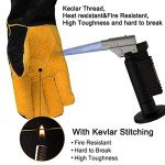 Cuwiny Extra Long Fire Resistant Welding Gloves