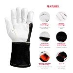 Premium Goatskin TIG Welding Gloves - Large Size