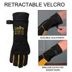 Cuwiny Extra Long Fire Resistant Welding Gloves