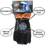 Defiant Premium Black Goatskin TIG Welding Gloves