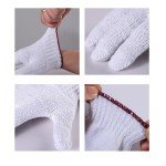 6 Pairs White Knit Safety Work Gloves