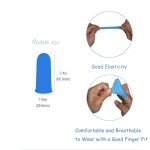 Medium Disposable Nitrile Finger Cots - 100 pcs
