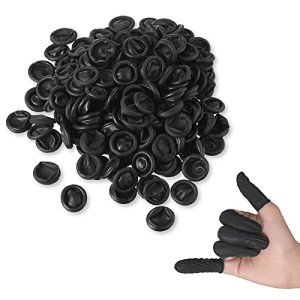 400 Pcs Disposable Latex Finger Cots - Black