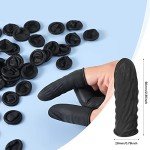 400 Pcs Disposable Latex Finger Cots - Black