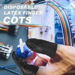 400 Pcs Disposable Latex Finger Cots - Black