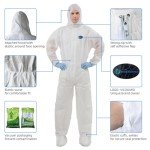 Disposable Protective Coveralls with Hood for Safety