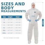 Disposable Protective Coveralls with Hood for Safety