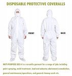 Pack of 5 Large Disposable Protective Coveralls