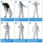Disposable Protective Coveralls with Hood for Safety