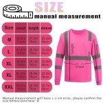 Hi-Vis Long Sleeve Reflective Safety Shirt - Pink