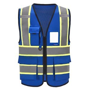 Men’s Blue Safety Vest - 11 Color Options