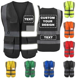 High Visibility Reflective Safety Vest with Logo