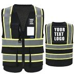 Custom High-Visibility Small Black Safety Vest