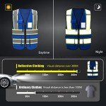 Men’s Blue Safety Vest - 11 Color Options