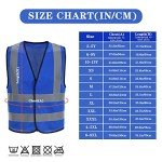 Blue Safety Vests for All Sizes (XS-8XL)