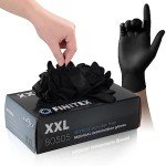 Black Nitrile Disposable Gloves, Latex-Free, 100 Pack