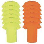 12 Pack High-Visibility Safety T-Shirts - All Sizes