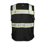 Hi-Vis Black Mesh Safety Vest with Pockets
