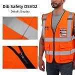 High Visibility Reflective Safety Vest with Pockets