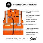 High Visibility Reflective Safety Vest with Pockets