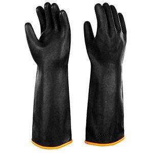 Heavy Duty Chemical Resistant Latex Gloves, XL