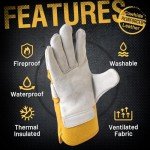 Heavy Duty Breathable Cowhide Leather Work Gloves