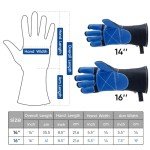 TICONN 16" Heat-Resistant Welding Gloves - Black/Red
