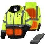 Heated Hi-Vis Safety Bomber Jacket for Cold Weather