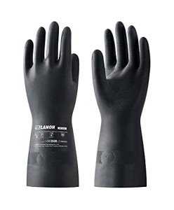 Heavy-Duty Rubber Chemical Resistant Gloves - XL