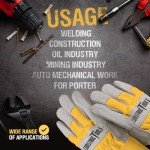 Heavy Duty Breathable Cowhide Leather Work Gloves