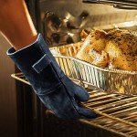 Heat Resistant BBQ Gloves - 16" Leather & Insulated