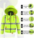 Heated Safety Jacket for Men with Battery Pack