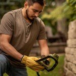 HydraHyde Leather Work Gloves - Water-Resistant, Large