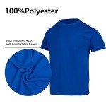 High Visibility Safety T-Shirts 3 Pack (Blue, M)