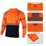 3-Pack High Visibility Reflective Safety T-Shirts