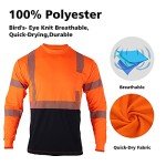 3-Pack High Visibility Reflective Safety T-Shirts