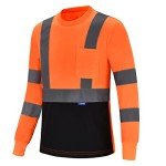 Men's High Visibility Long Sleeve Safety Shirt