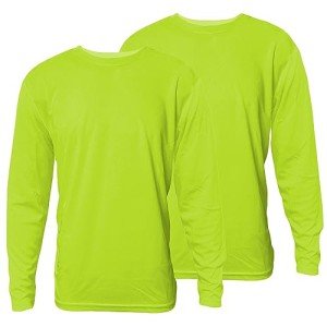 High Visibility Long Sleeve Safety T-Shirts 2-Pack