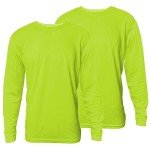 High Visibility Long Sleeve Safety T-Shirts 2-Pack