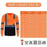 Men's High Visibility Long Sleeve Safety Shirt