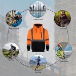Men's High Visibility Reflective Safety Hoodie – Orange