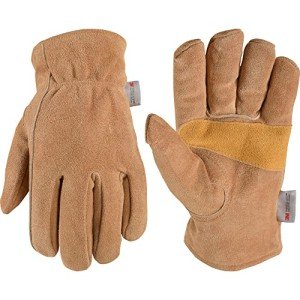 Men's Insulated Leather Work Gloves - Large Brown