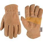 Men's Insulated Leather Work Gloves - Large Brown