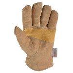 Men's Insulated Leather Work Gloves - Large Brown