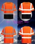 Hi-Vis Orange Safety T-Shirt for Men, 3X-Large