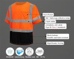 Hi-Vis Orange Safety T-Shirt for Men, 3X-Large